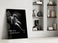 Starstuff Quote Floating Astronaut Glass Wall Art