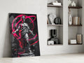 Stone Goddess Hot Pink Neon Orbit Glass Wall Art