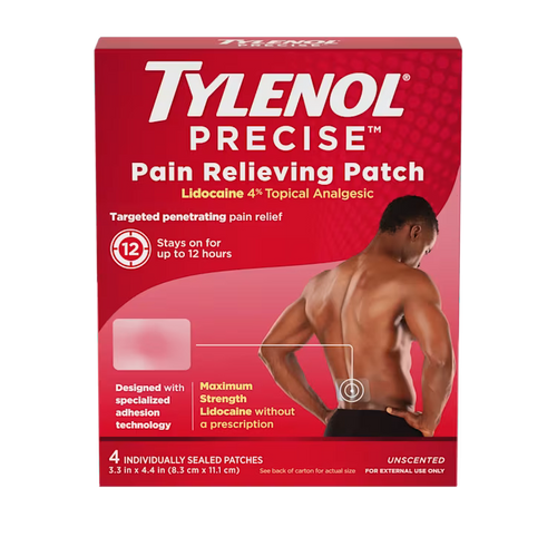 Tylenol Precise Pain Relieving Patches, Large Topical Analgesic Patches + 4% Lidocaine 4ct
