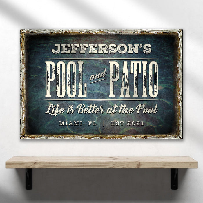 Pool And Patio Sign