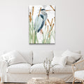Heron In The Reeds Canvas Wall Art II