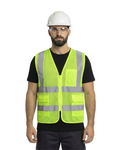 Kiwi High Visibility ANSI/ISEA 107-2020, Type R, Class 2 Dual Band Neon Safety Vest [70300]