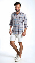 Alfani Mens Classic-Fit Brushed Plaid Shirt