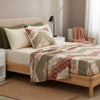 DaDa Bedding Cranberry Sage Floral Flat Sheet Set