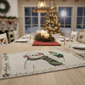 DaDa Bedding Set of 4-Pieces Magical Snowman Holiday Tapestry Placemats 13” x 19” (9733)