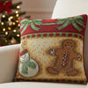 DaDa Bedding Gingerbread Snowman Woven Tapestry Throw Pillow Covers 16" x 16" (12917)