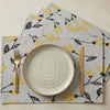 DaDa Bedding Set of 4-Pieces Sunshine Yellow Fleur Spring Tapestry Dining Table Placemats 13” x 19” (18112)