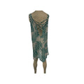 J Valdi Sleeveless Palm Leaf Cross Back Tank Swim Cover Up Dress, Size XL