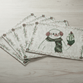 DaDa Bedding Set of 4-Pieces Magical Snowman Holiday Tapestry Placemats 13” x 19” (9733)
