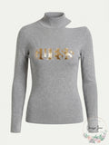 Guess Women's Metallic Logo Sweater, Size XS
