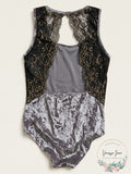 I.N.C. Women?s Velvet and Lace Bodysuit, Size Medium