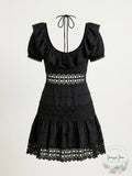 Free People Womens Cruel Intentions Crochet-Lace Mini Dress, Black, Size 2