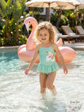 Flapdoodles Unicorn Tankini Two-Piece Swimsuit Toddler Girls, Sz 12Mo