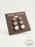 Anne Klein Gold-Tone 3-PC. Set Pave Stud Earrings