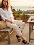 Free People Cadet Pull-on Joggers, Ivory, Size Large