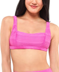 Jessica Simpson Ribbed Bikini Top, Size Large