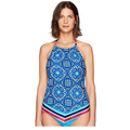 24Th Ocean Blue Multi Viva La Frida Printed Handkerchief Tankini