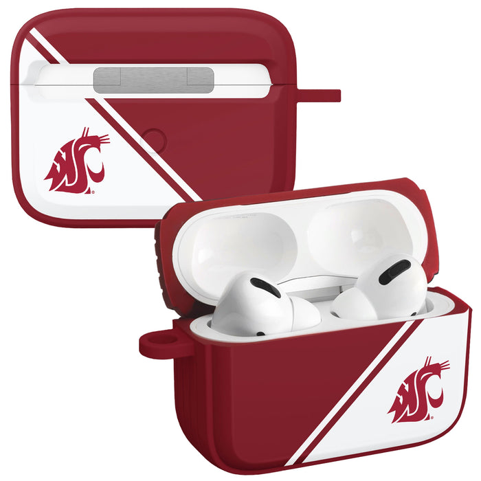 Washington State Cougars HDX Champion Series Apple AirPods Pro 1 & 2 Case Cover