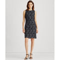 Lauren Ralph Lauren Embroidered Sleeveless Dress – Navy Blue/Silver, Size 4