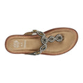 Women's Zara Black Jeweled T-Strap Thong Flat Sandals