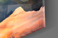 Highland Castle Sunset Reflection Glass Wall Art