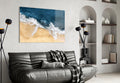 Ocean Waves Crashing Glass Wall Art