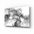 Ethereal Ink Swirls Glass Wall Art