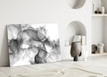 Ethereal Ink Swirls Glass Wall Art