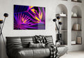 Vibrant Tropical Leaves Glass Wall Art