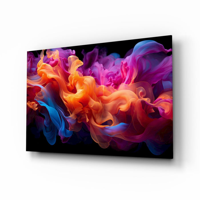 Vibrant Swirls Glass Wall Art