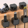 Magnetic cable clips, six pack, black