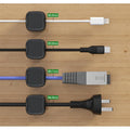Magnetic cable clips, six pack, black
