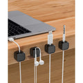 Magnetic cable clips, six pack, black
