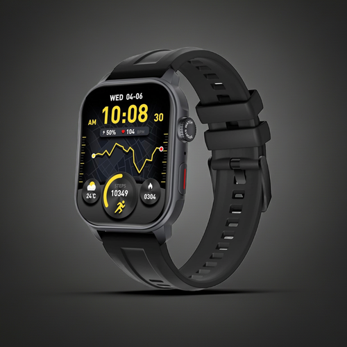 Smartwatch with AMOLED Display, Call Support, Waterproof, for iOS & Android