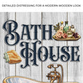 Relax Soak Unwind Bath House Sign