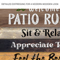 Patio Rules Sign III
