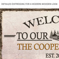 Welcome To Our Cabin Sign
