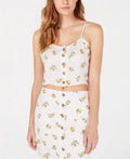 Polly & Esther Juniors Button-Front Floral-Print Tank Top