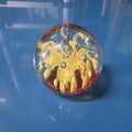 Vintage Art Glass Oval Paperweight