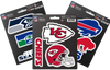 NFL Official Team Sticker Mats - Set of 3 Stickers