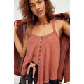 Free People Womens Dream Weaver Tank Top, Brown, Size Small