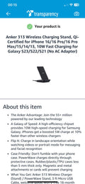 Anker 313 Wireless Charging Stand - Qi-Certified for iPhone & Galaxy Devices