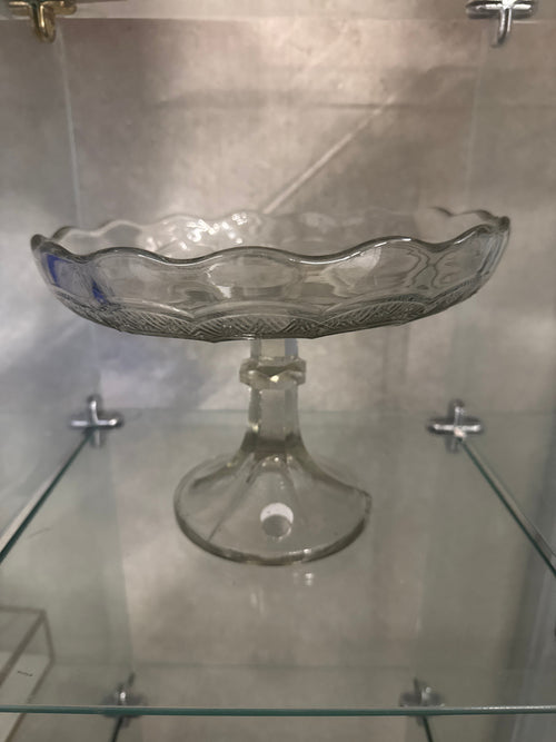 All'Origine Glass Cake Serving Stand, Gray