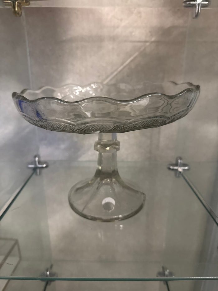 All'Origine Glass Cake Serving Stand, Gray