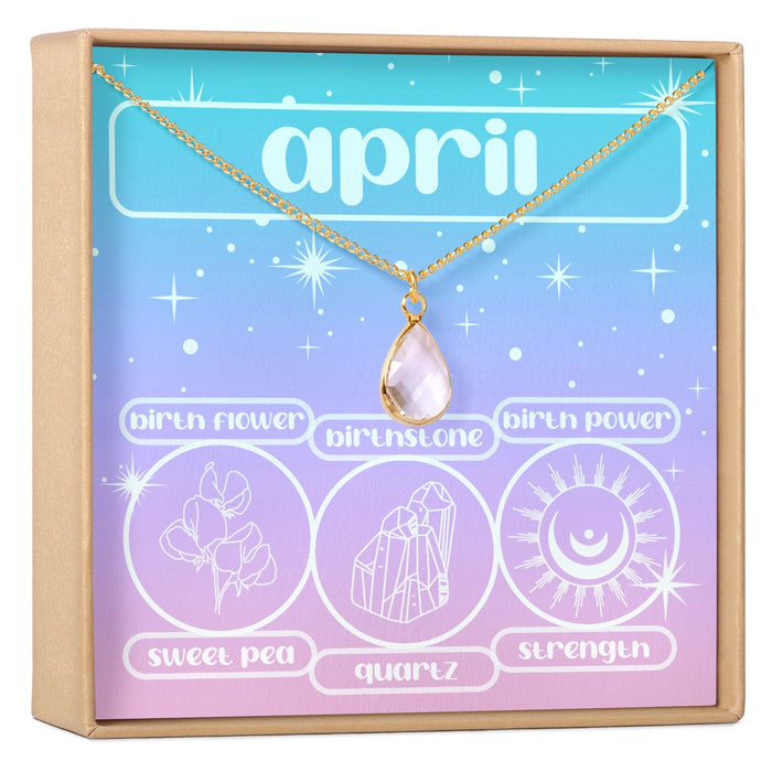 April Birthday Gemstone Necklace