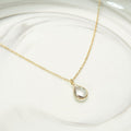 April Birthstone / Diamond Crystal Charm Necklace
