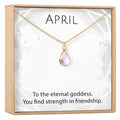 April Birthstone / Diamond Crystal Charm Necklace