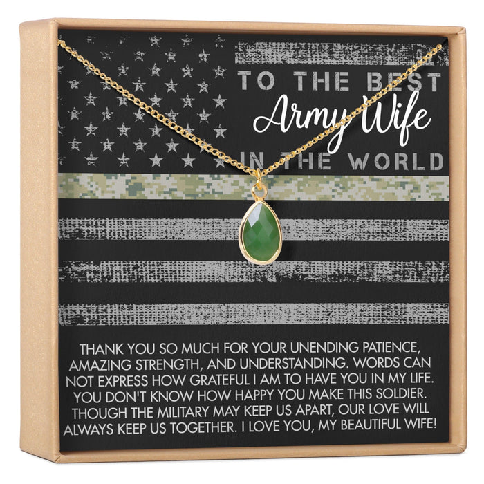 Army Wife Gemstone Necklace