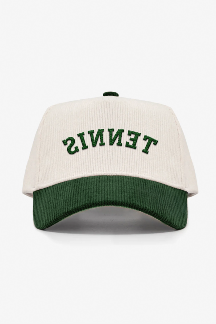 "TENNIS" Reversed Corduroy Hat