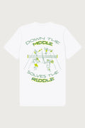 Down the Middle Solves the Riddle Tee
